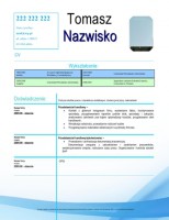 CV - wzór blue krótki